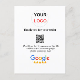 Google review zakelijke logo Scan QR review Briefkaart