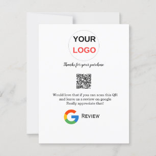 Google review zakelijke logo Scan QR review Briefkaart