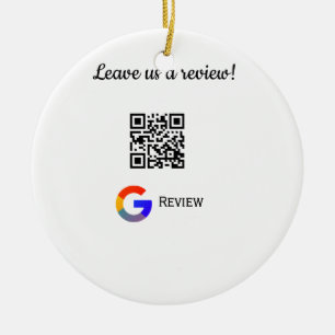 Google review zakelijke logo Scan QR review Keramisch Ornament
