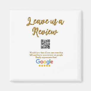 Google review zakelijke logo Scan QR review Magneet
