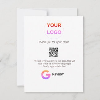 Google review zakelijke logo Scan QR review RSVP Kaartje