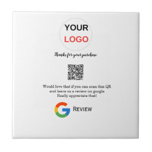 Google review zakelijke logo Scan QR review Tegeltje