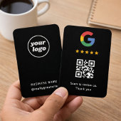 Google Review Zwart Minimal QR Code Zakelijk Visitekaartje