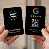Google Review Zwart Minimal QR Code Zakelijk Visitekaartje