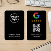 Google Review Zwart Minimal QR Code Zakelijk Visitekaartje