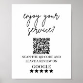 Google-Reviewen | Bedrijfs Review Verband QR Code  Poster (Voorkant)
