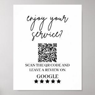 Google-Reviewen Bedrijfs Review Verband QR Code Poster