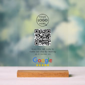 Google-Reviewen | Business Review Link QR Code Acryl Bord (Neutraal)