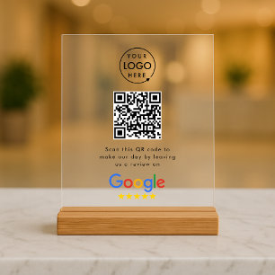 Google-Reviewen Business Review Link QR Code Acryl Bord