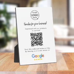Google-Reviewen   Business Review Link QR Code Fotoplaat