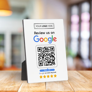 Google-Reviewen   Business Review Link QR Code Fotoplaat