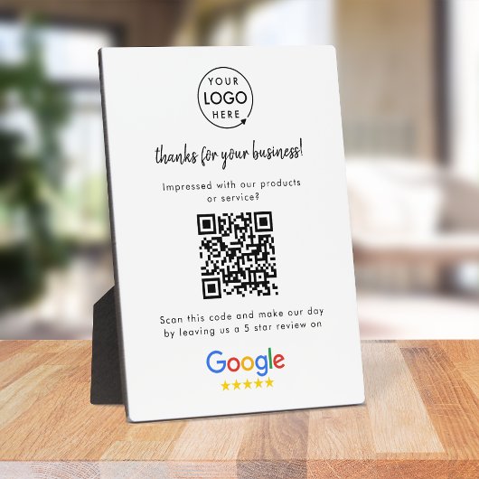 Google-Reviewen | Business Review Link QR Code Fotoplaat
