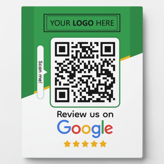 Google-Reviewen | Business Review Link QR Code Fotoplaat (Voorkant)