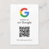 Google-Reviewen | Business Review Link QR Code Informatiekaartje (Voorkant)