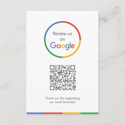 Google-Reviewen | Business Review Link QR Code Informatiekaartje (Voorkant)