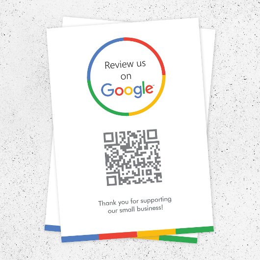 Google-Reviewen | Business Review Link QR Code Informatiekaartje