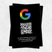 Google-Reviewen | Business Review Link QR Code Informatiekaartje