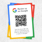 Google-Reviewen | Business Review Link QR Code Informatiekaartje