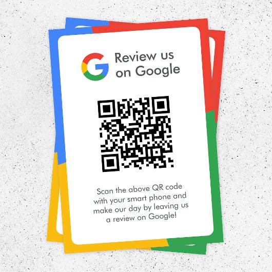 Google-Reviewen | Business Review Link QR Code Informatiekaartje