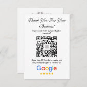 Google-Reviewen | Business Review Link QR Code Informatiekaartje (Voorkant / Achterkant)