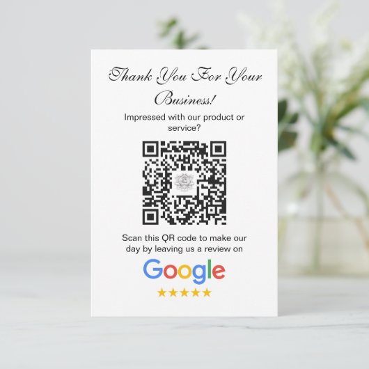 Google-Reviewen | Business Review Link QR Code Informatiekaartje (Staand voorkant)
