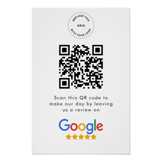 Google-Reviewen | Business Review Link QR Code Perfect Poster (Voorkant)