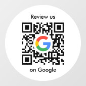 Google-Reviewen | Business Review Link QR Code Raamsticker (Vel)