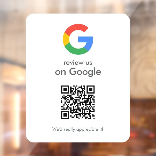 Google-Reviewen | Business Review Link QR Code Raamsticker (Vel 2)