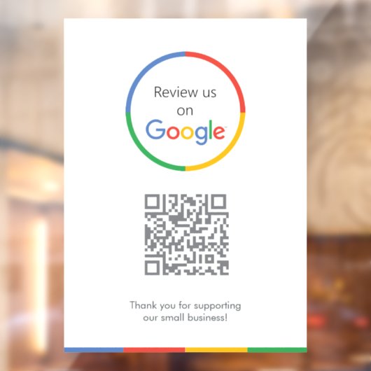 Google-Reviewen | Business Review Link QR Code Raamsticker (Vel 2)