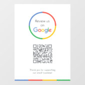 Google-Reviewen | Business Review Link QR Code Raamsticker (Vel)
