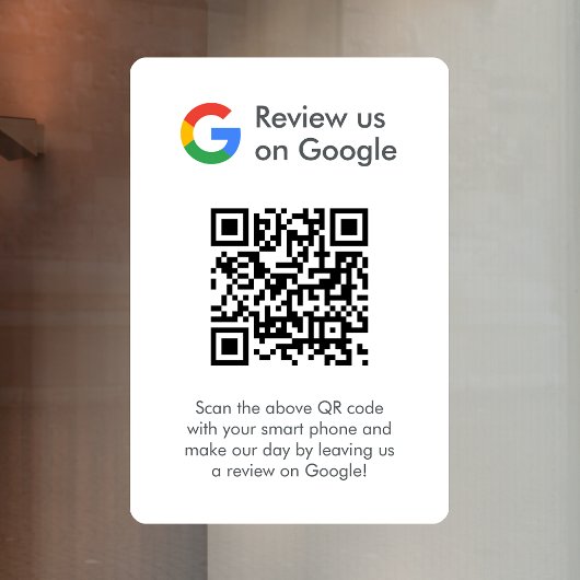 Google-Reviewen | Business Review Link QR Code Raamsticker