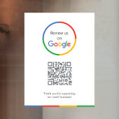 Google-Reviewen | Business Review Link QR Code Raamsticker