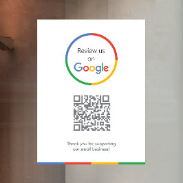 Google-Reviewen | Business Review Link QR Code Raamsticker