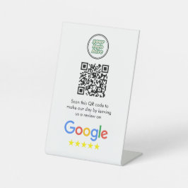 Google-Reviewen | Business Review Link QR Code Reclamebord Met Voetstuk