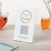 Google-Reviewen | Business Review Link QR Code Reclamebord Met Voetstuk (Insitu)