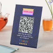 Google-Reviewen | Business Review Link QR Code Reclamebord Met Voetstuk (Insitu)