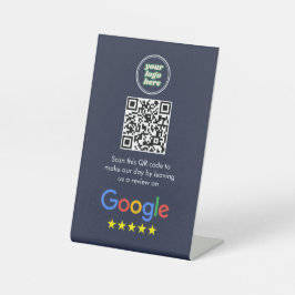 Google-Reviewen | Business Review Link QR Code Reclamebord Met Voetstuk