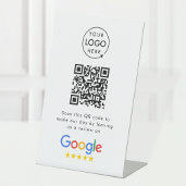 Google-Reviewen Business Review Link QR Code Reclamebord Met Voetstuk