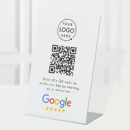 Google-Reviewen | Business Review Link QR Code Reclamebord Met Voetstuk