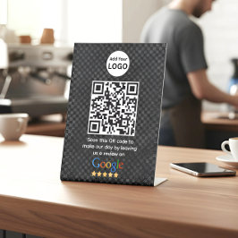 Google-Reviewen | Business Review Link QR Code Reclamebord Met Voetstuk