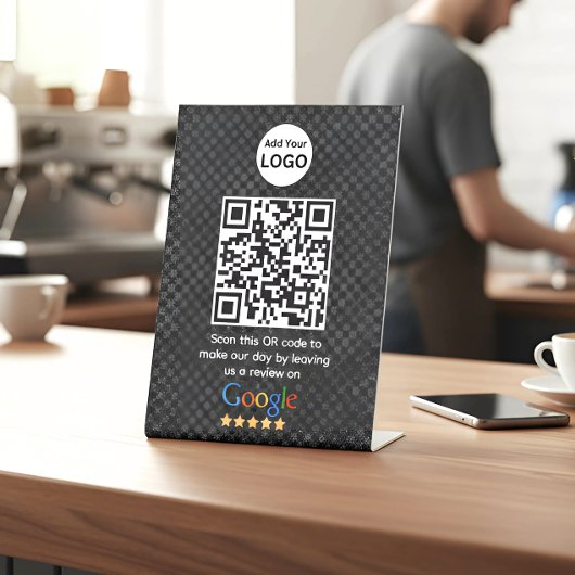 Google-Reviewen | Business Review Link QR Code Reclamebord Met Voetstuk