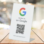 Google-Reviewen | Business Review Link QR Code Reclamebord Met Voetstuk