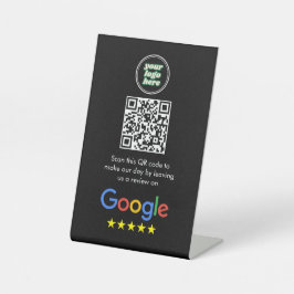 Google-Reviewen | Business Review Link QR Code Reclamebord Met Voetstuk