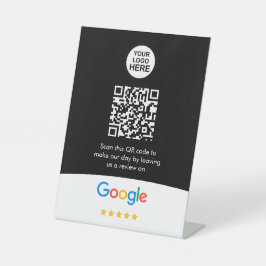 Google-Reviewen | Business Review Link QR Code Reclamebord Met Voetstuk