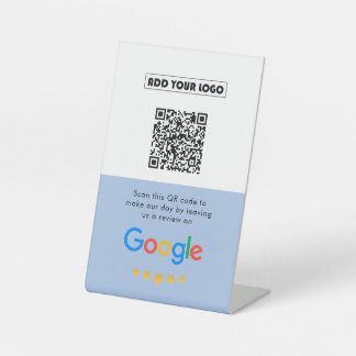 Google-Reviewen | Business Review Link QR Code Reclamebord Met Voetstuk