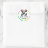 Google-Reviewen | Business Review Link QR Code Ronde Sticker (Tas)
