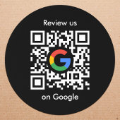 Google-Reviewen | Business Review Link QR Code Ronde Sticker