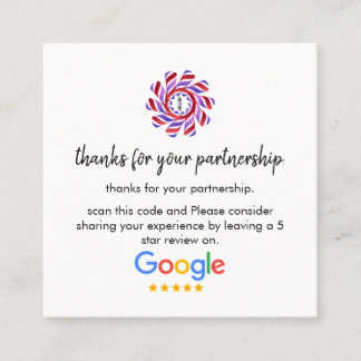 Google-Reviewen | Business Review Link QR Code Squ Vierkante Visitekaartje