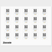 Google-Reviewen | Business Review Link QR Code Vierkante Sticker (Vel)