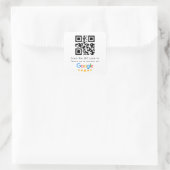Google-Reviewen | Business Review Link QR Code Vierkante Sticker (Tas)
